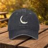 Planet Space Print Washed Baseball Cap Unisex Cotton Adjustable Outdoor Casual Hat