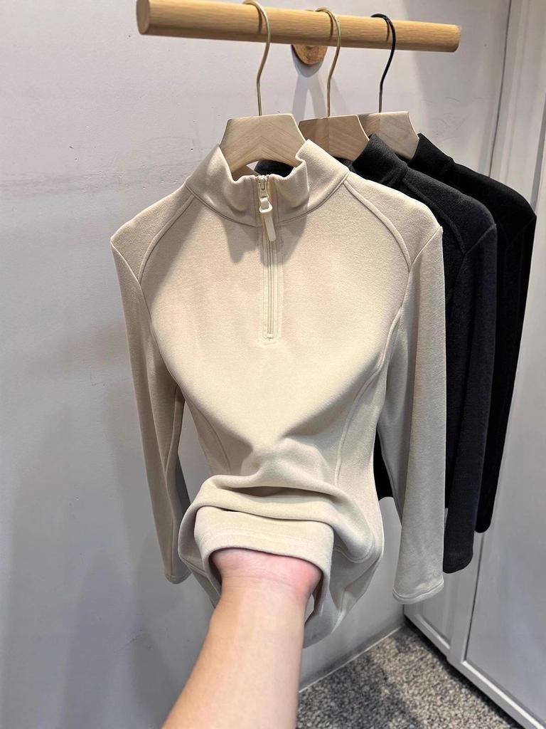 Classic Versatile Double-Sided Soft Brushed Long-Sleeve Base Layer Top - Warm & Stylish for Everyone!