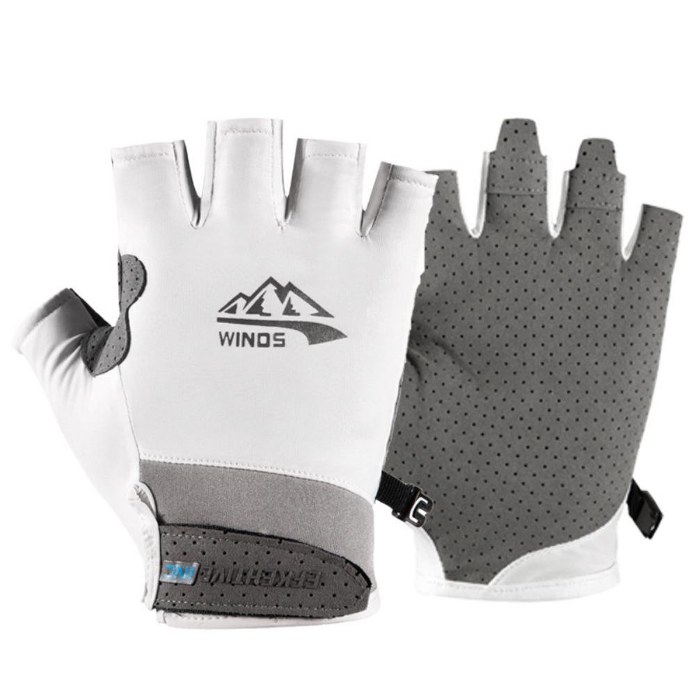 Biking Gloves Non-slip and Wear-resistant Outdoor Sunscreen Male Thin Adult Female Touch Screen Breathable Ice Silk Bicycle Full Fin Practical Use