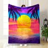 Tropical Sunset Paradise Print Blanket Soft and Cozy Perfect for the Living Room Bed Sofa or a Nap,gift