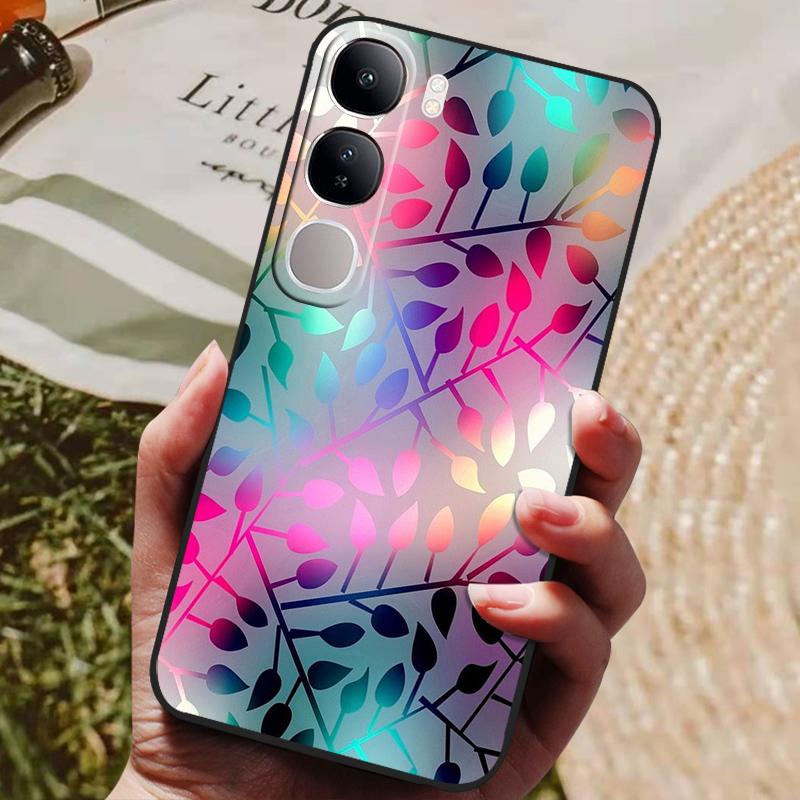 For Vivo V40 Lite 4G 5G V40Lite (IDN) V40E V 40 SE Case Luxury Painted Phone Silicon Back Cover For Vivo Y200 Y300 Cases Shell