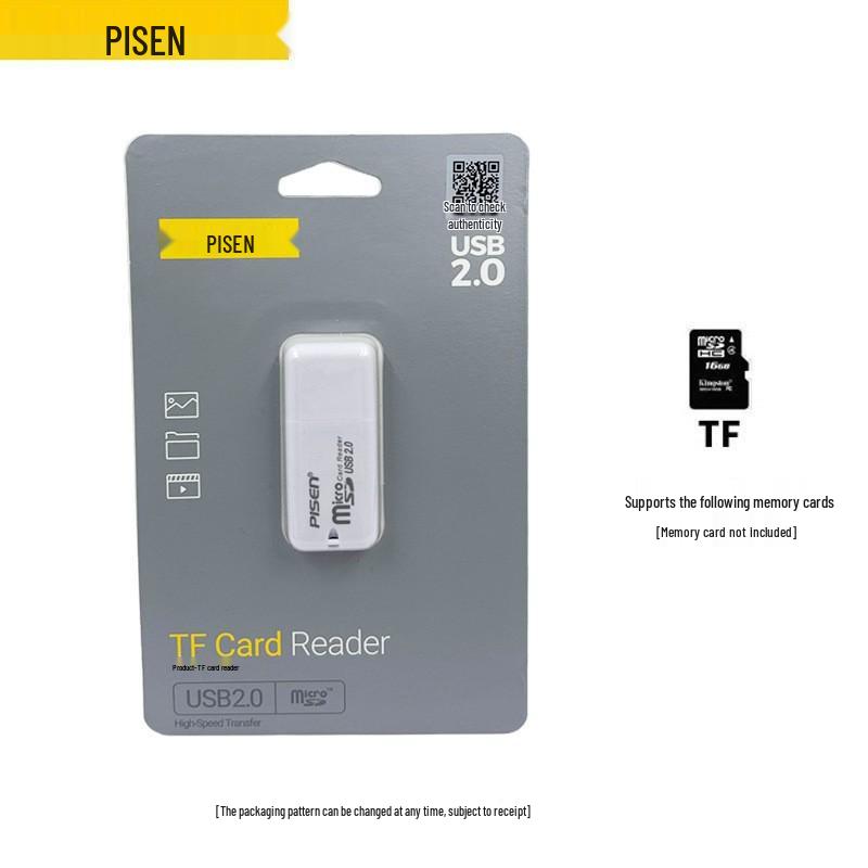 PISEN USB 3.0 Type-C Card Reader: Dual-Slot SD/TF Memory Card Adapter for Cameras and Mobile Devices
