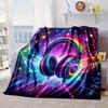 Music Waves Headphones Blanket Flannel Blanket Throw Blanket Sofa Cover Blanket Soft Premium Blanket Picnic Blanket Tv Blanket Gifts