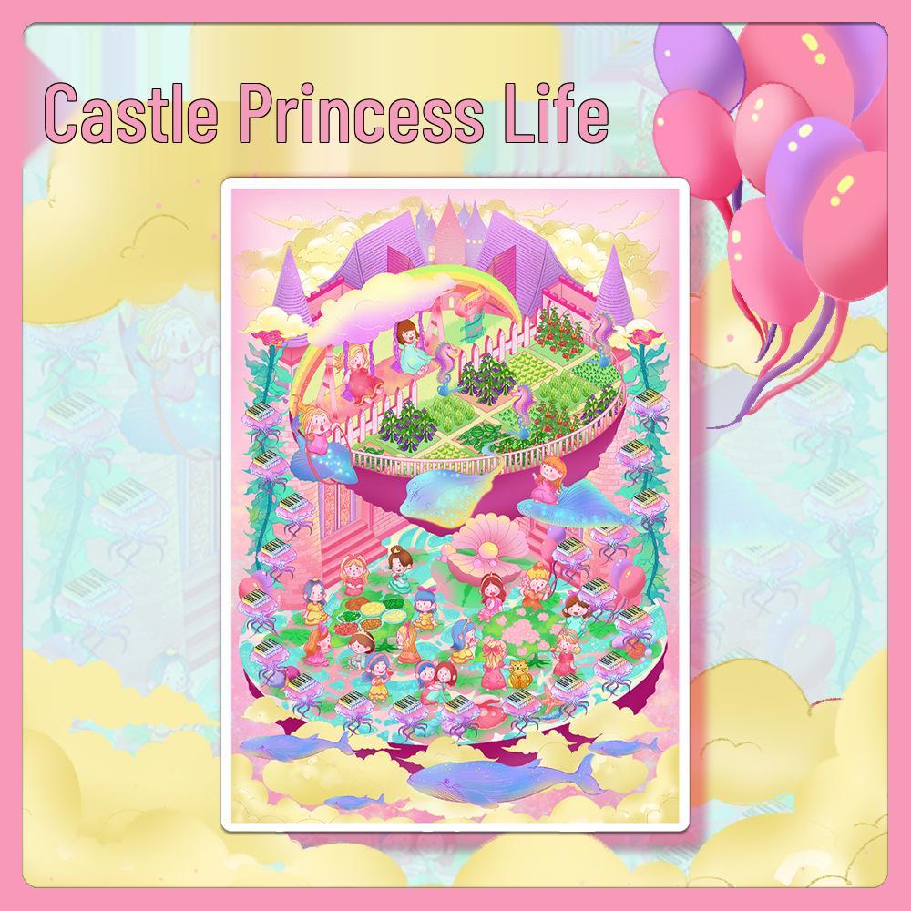 Miniature Transparent PET Castle Diorama: Popular Princess World Life Model