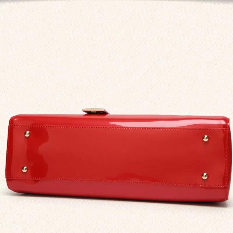 Mode Licht Kleber Lack Leder Handheld One Shoulder Bankett Damen Tasche