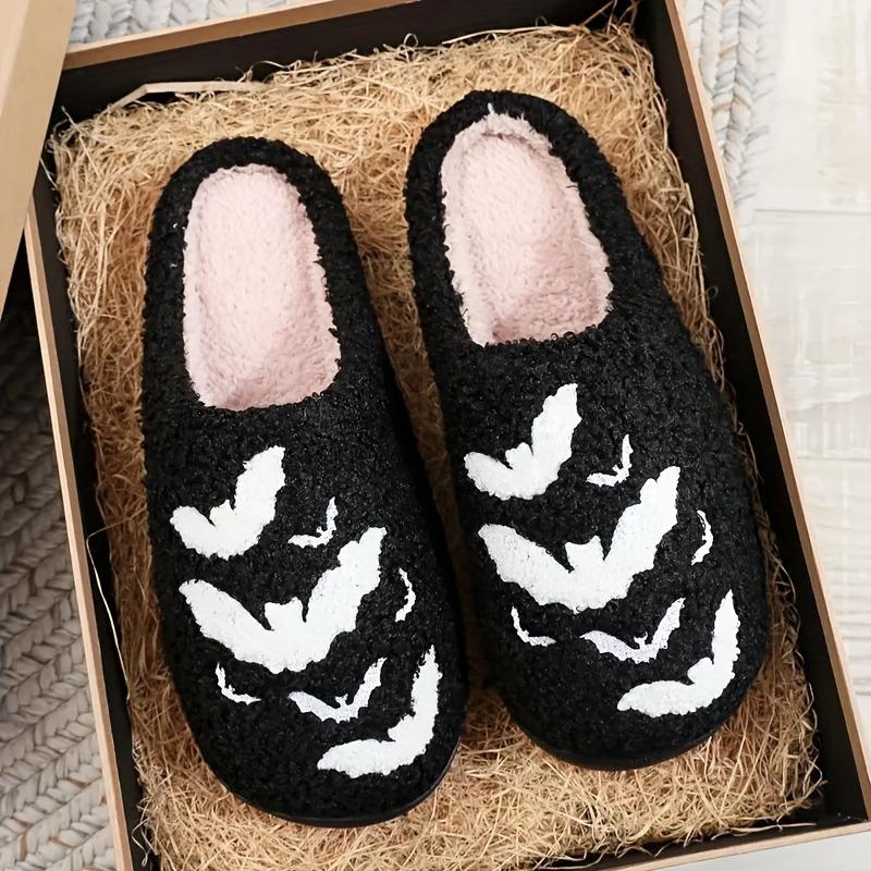 Slippers cotton slippers women winter christmas halloween cotton mop indoor home plush warm cotton slippers