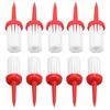 10pcs Golf Tees Brush Type Low Resistance More Distance Consistent Height Plastic Tees for Golf Driver TrainingRed