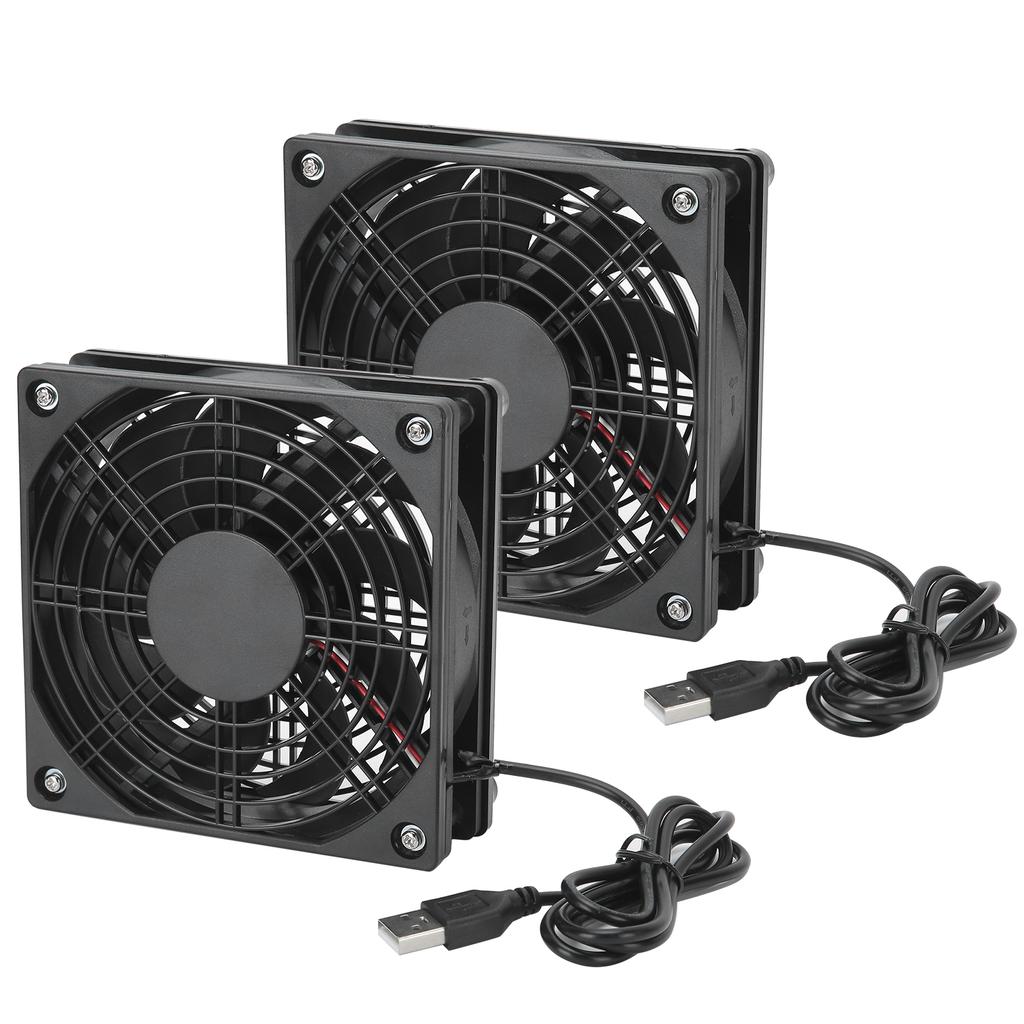 2 Peças Ventoinha para Gabinete de Computador Ultra Silenciosa Ventoinha de Resfriamento Silenciosa 5V USB Ventoinha Cooler para PC Ventoinhas de Gabinete
