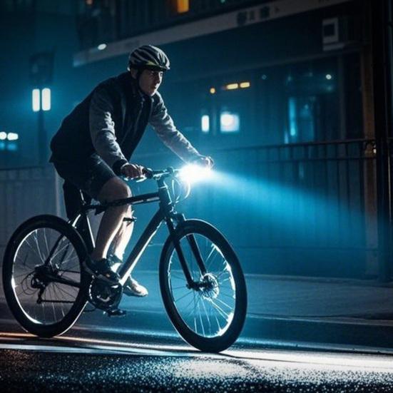 Bicycle Headlight Digital Display 5 Modes Adjustable Lightweight Waterproof Rechargeable MTB Road Mountain Bike Night Riding LED Front Lamp