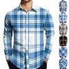 Men's Striped Print Long Sleeve Button,up Shirt