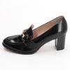 Lanvin en Bleu Bit Loafers Black Size E Women's Heel-Up 2808, Glass, 24.5 cm,