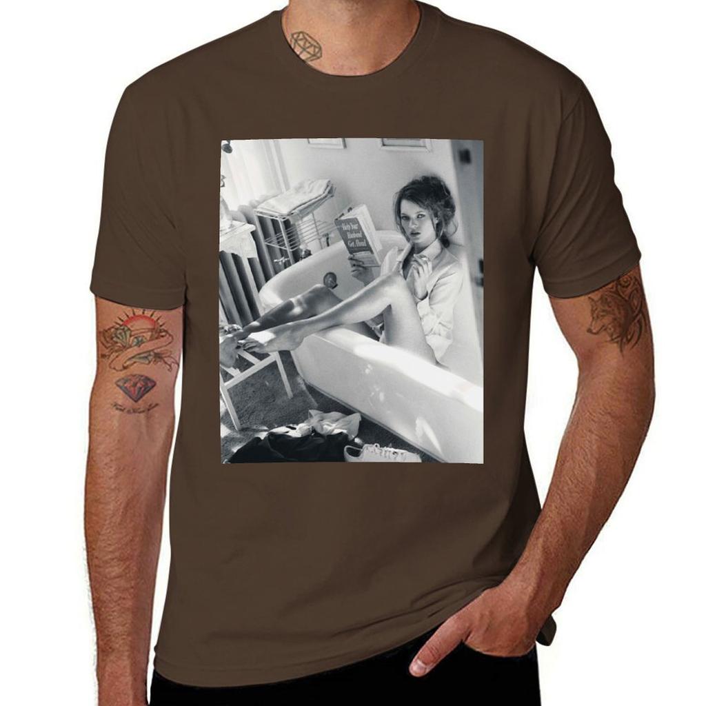 KATE MOSS FASHION PHOTOGRAPHY s Black and white Editorial bicycle TShirt customs design your own Unisexs tshirt