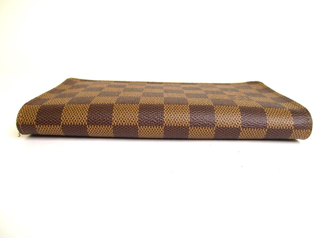 Authentic LOUIS VUITTON Damier Leather Round Zip Wallet Porto Monnaie Zip #9803  Open Box
