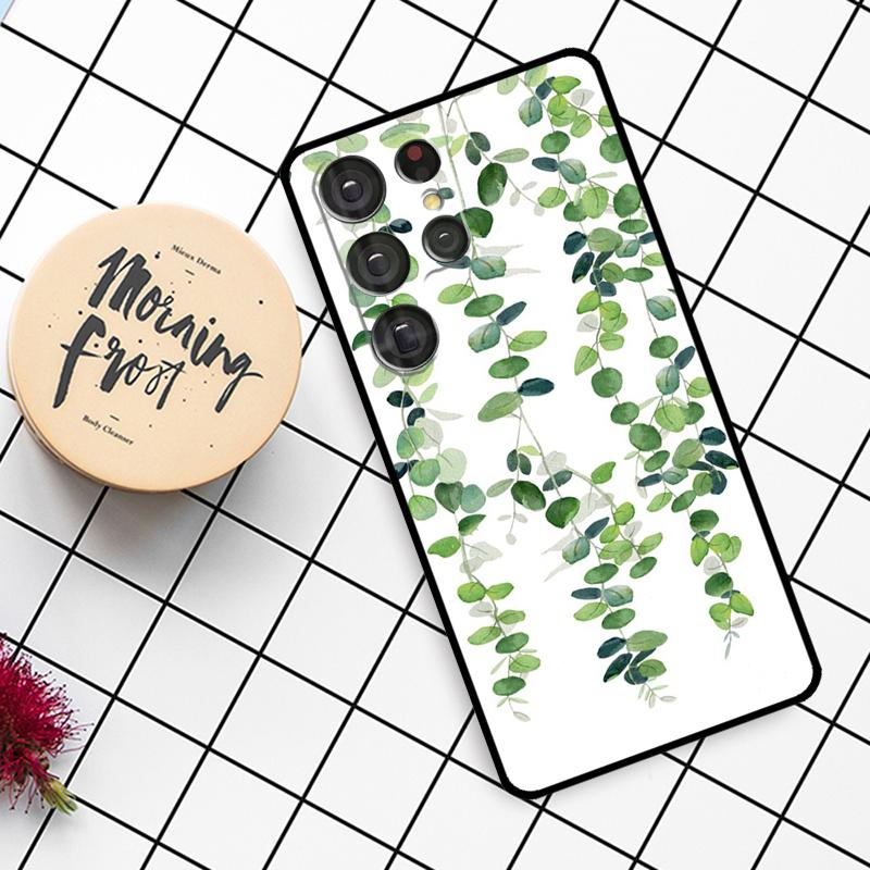 Eucalyptus Lavender Case For Samsung Galaxy S21 S22 S23 S24 S25 Ultra S9 S10 S25 Plus S25 FE S20 FE Phone Cover