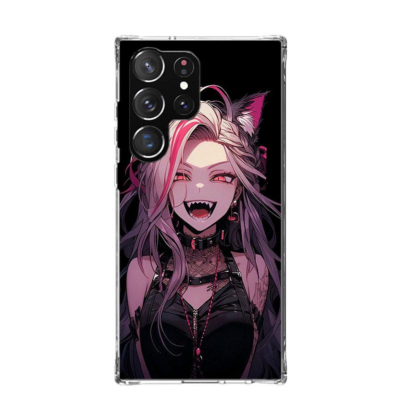 

Cartoon Cool Demon Girl Phone Case For Samsung Galaxy S26 S25 Edge S24 S23 FE S22 Ultra S21 Plus S20 + Fundas Cover Coque Galaxy Samsung S24 Ultra
