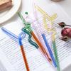 Colorful Glass Straws Reusable Drinking Straw Spiral Shape Easy to Use Clean