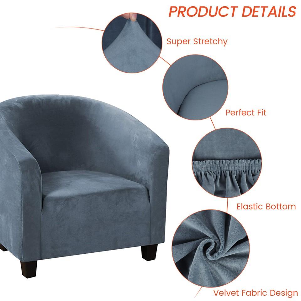 Club Chair Cover Stretch Armchair Slipcover Bar Living Room Tub Protector Cover