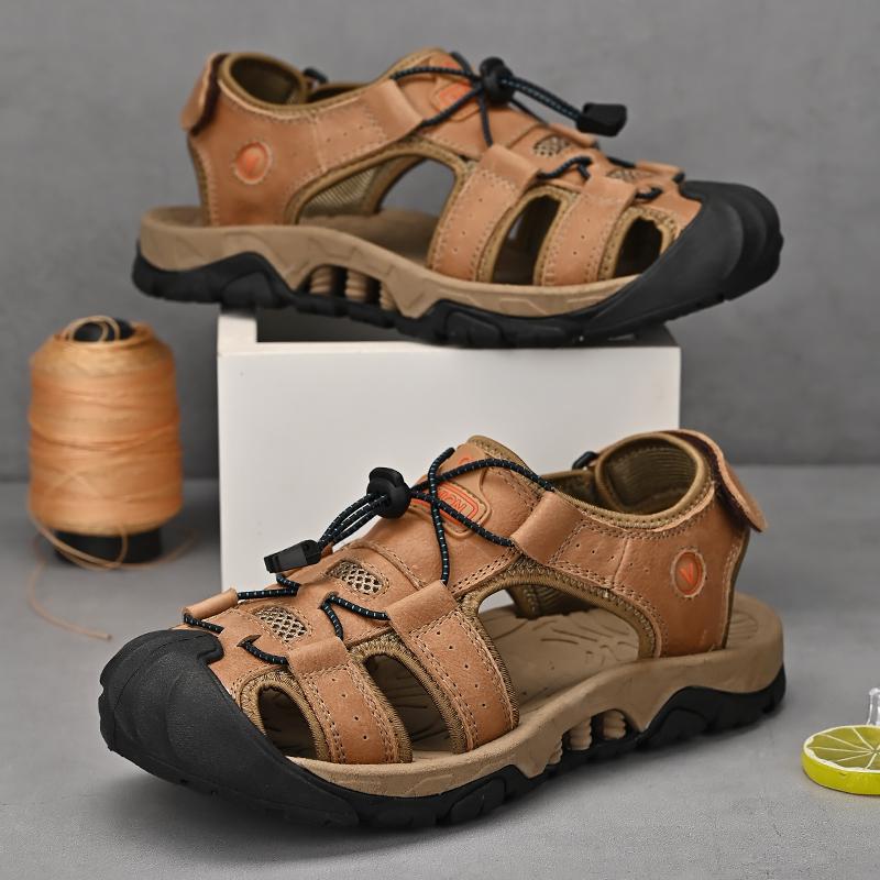 Big Size 38-46 Fashion Summer Beach Shoes for Men Sandals Platform Tênis Masculino Luxus Designer Genuine Leather Free Shipping