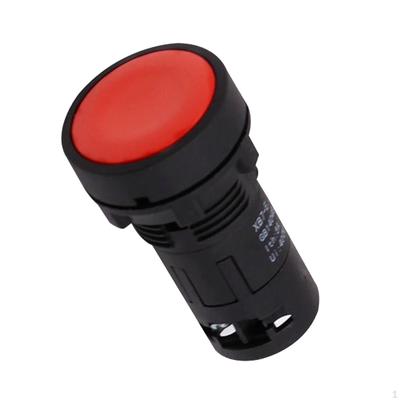 Momentary Push Button Switch 22mm Mount Emergency Stop Flat Head for Machinery Equipment