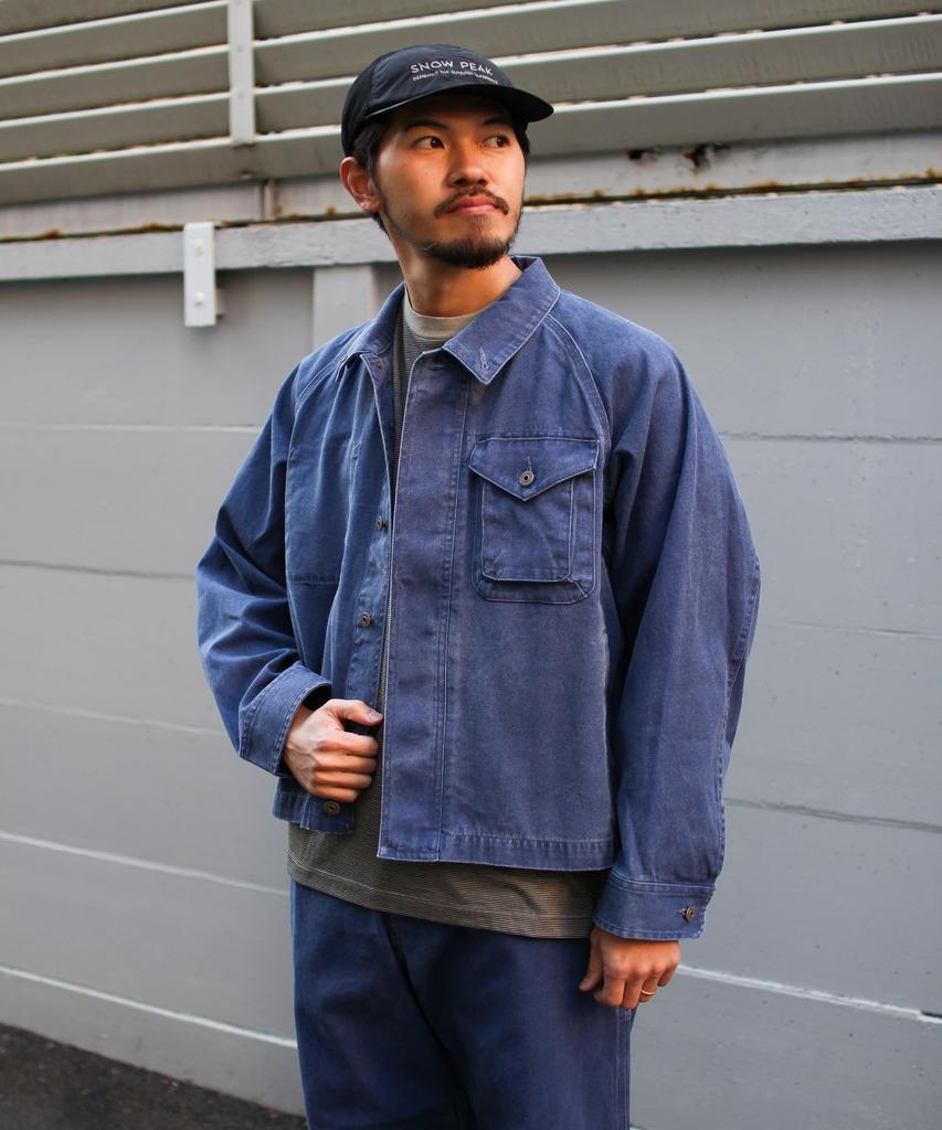 Sulfur Dyed Fade Coverall Outer Jacket BLUE M [Snow Peak] JK-26SU015 Men's Women's
