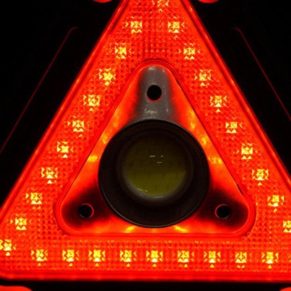 2-IN-1 Warning Light Roadside LED Work Light Flashing Light Triangle Warning Sign Outdoor