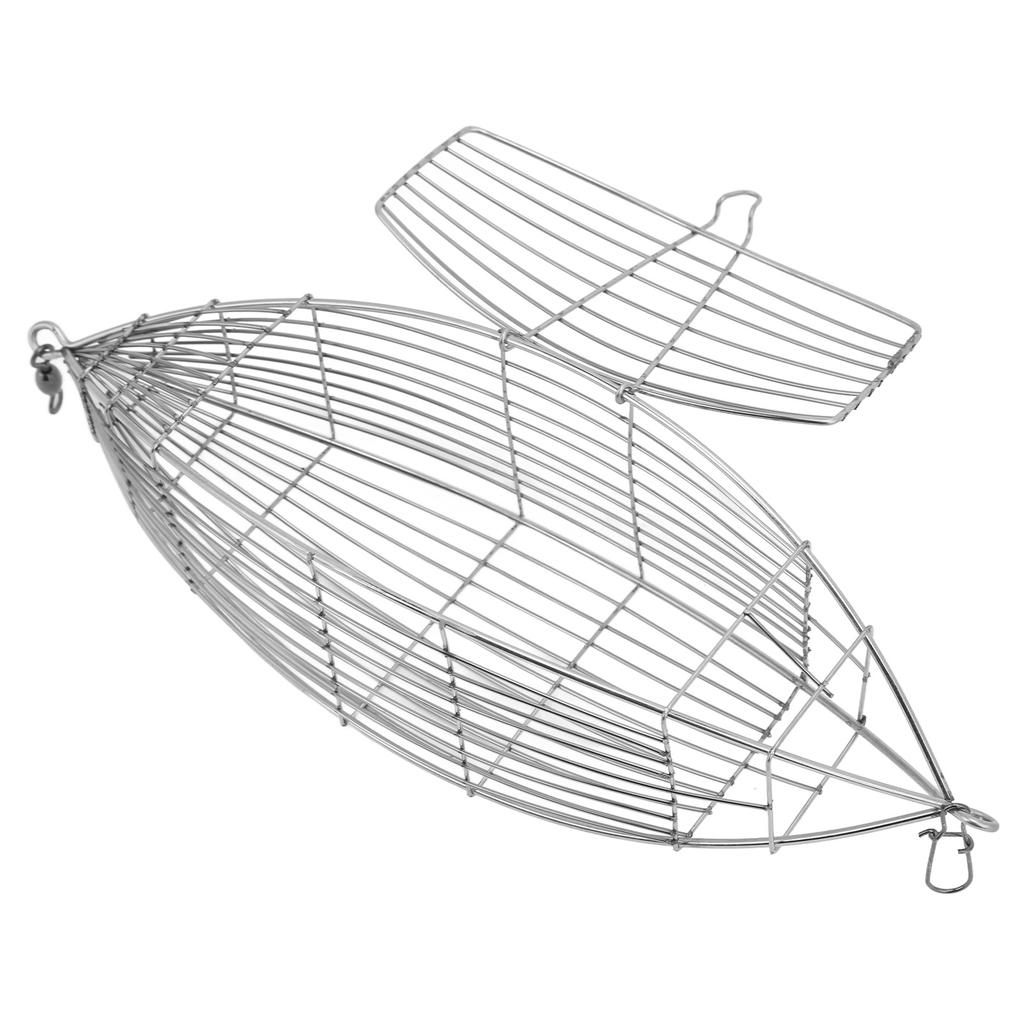 Fishing Bait Cage Stainless Steel Lure Cage Carp Fishing Trap Basket Feeder Holder for Shrimp Crab
