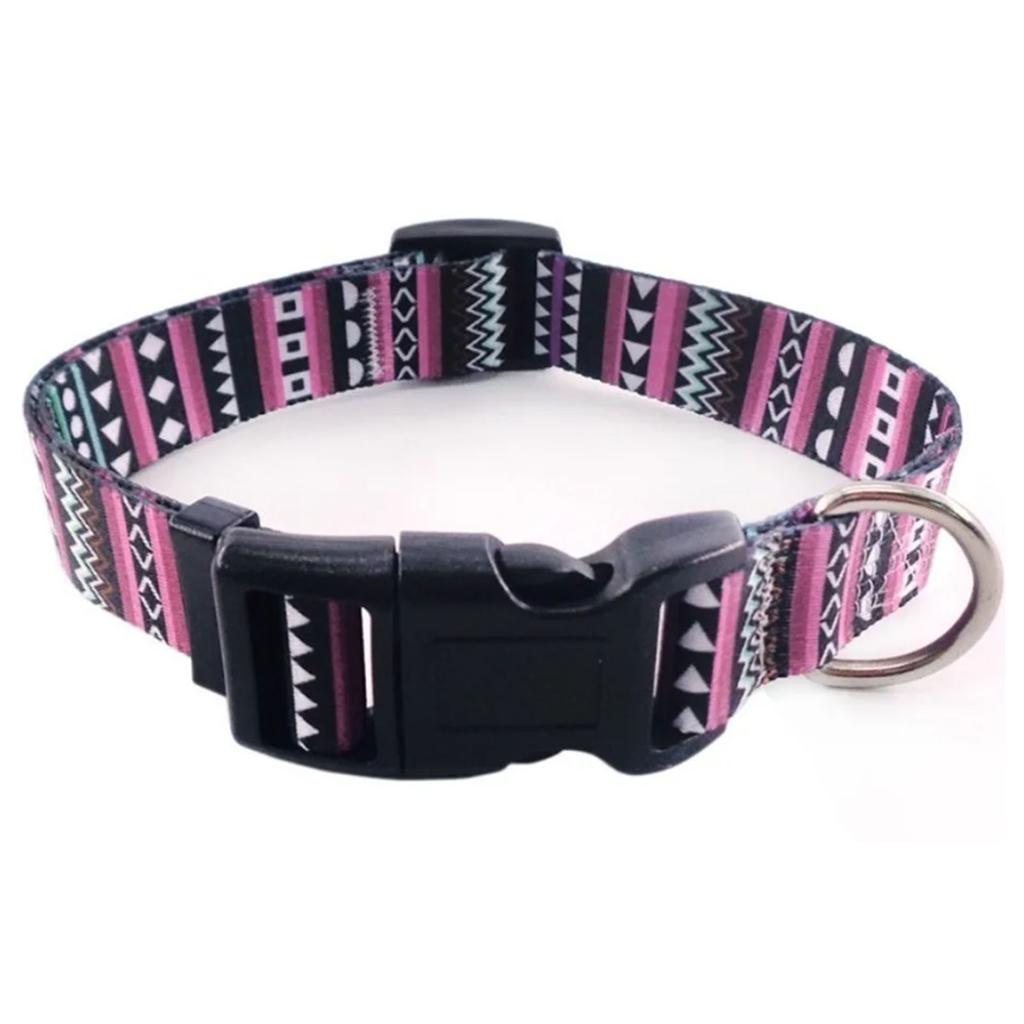 Dog Collar Print Floral Adjustable Soft Stylish Pet Collar for Small Medium Large Dogs M
