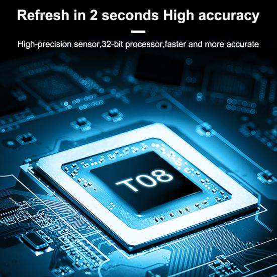 1 conjunto de monitor de temperatura de alta precisão, testador de temperatura e umidade de dióxido de carbono com gancho, suprimento doméstico