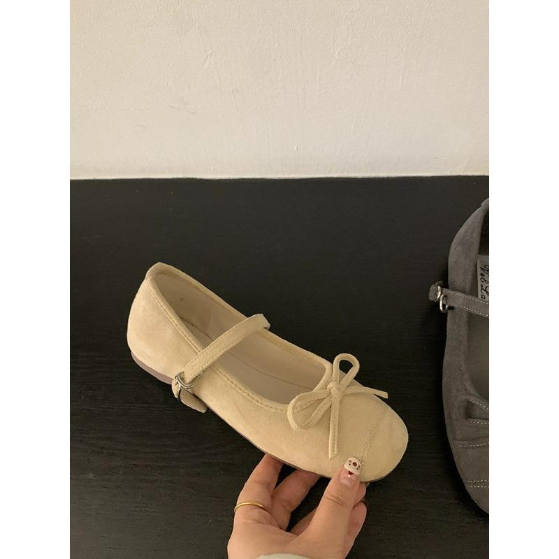 Gentle Bow Mary Jane Shoes Women's Spring New Inner Height Increase Ballet Shoes with Skirt Single Shoes