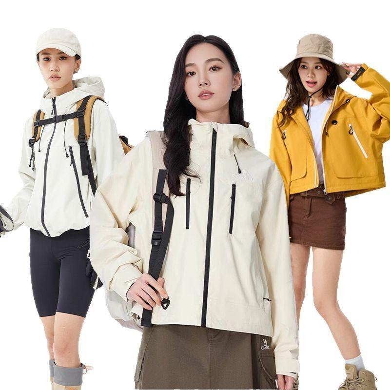 Short jacket women's three-proof outdoor windproof waterproof jacket fashion trend jacket
