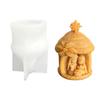 House Shaped Silicone Mold Christmas Candle Mold for Making Candle Soap Plaster Christmas Decorations
