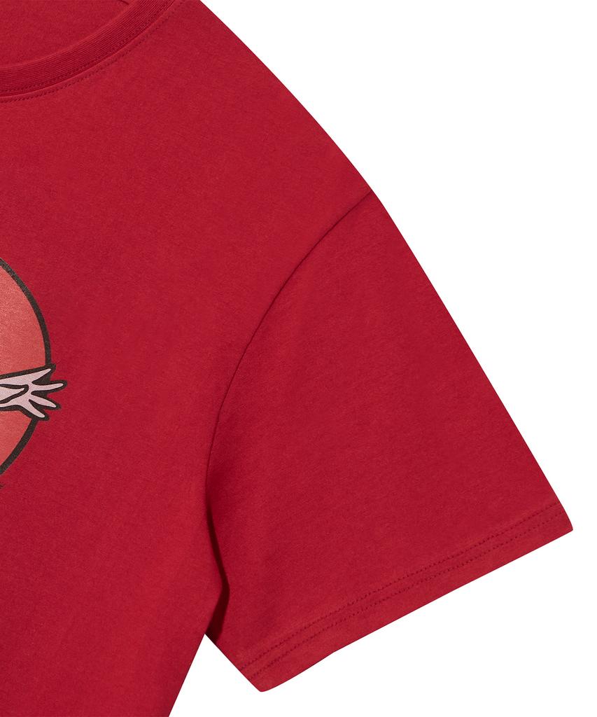 CNVS Betty Boop Heart Bust Oversized Short Sleeve T-Shirt_Red