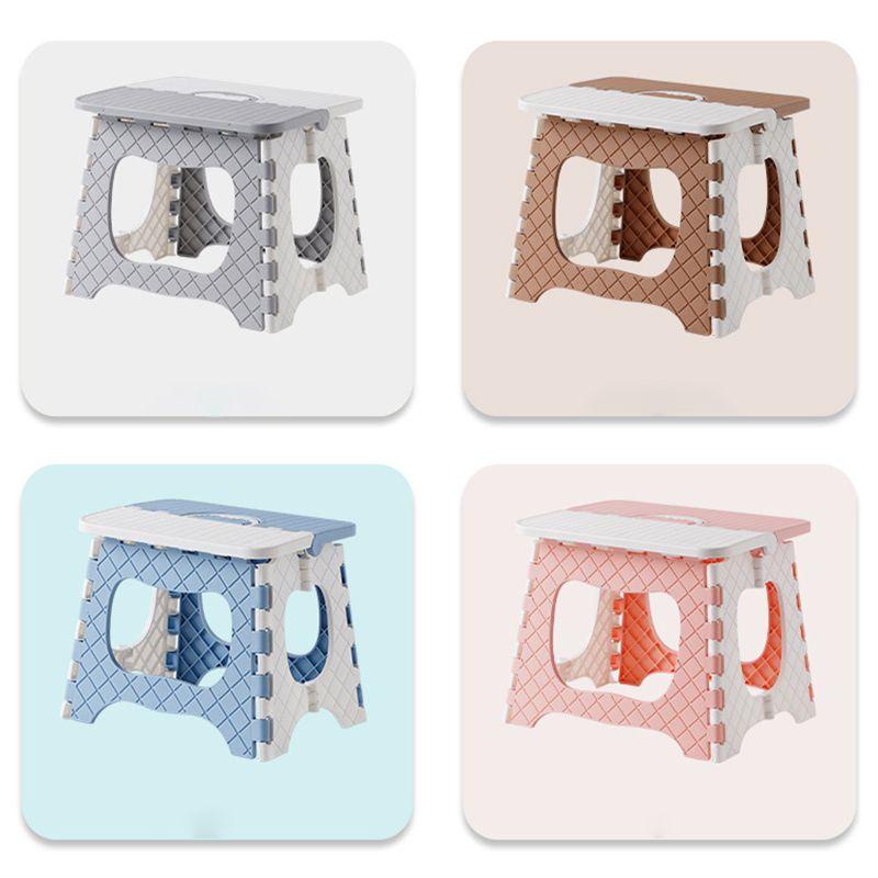 Multi Folding Plastic Purpose Step Stool Sturdy Seat Home Portable Camp Chair