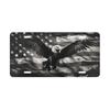 Vintage Tin Sign Bald Eagle American Flag Black White Retro Metal Plaque Wall Decor 30x15 cm