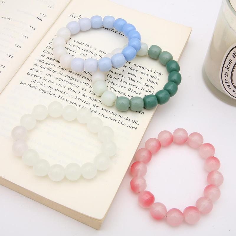12mm Acrylic Gradient Ice Permeable Bracelet for Women Girl Gift Jewelry Accessories KTJ