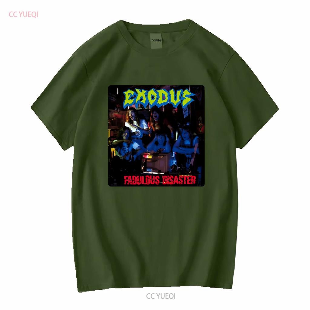 Edizione Limitata NWT Exodus Fabulous Disaster American Extreme Metal Rock T Shirt S 4XL manica lunga o corta vintage Lavato moda