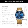 Luxury Brand New Fashion Men's Watches Real leather Strap Waterproof Sport Quartz Chronograph Military Watch Men Clock