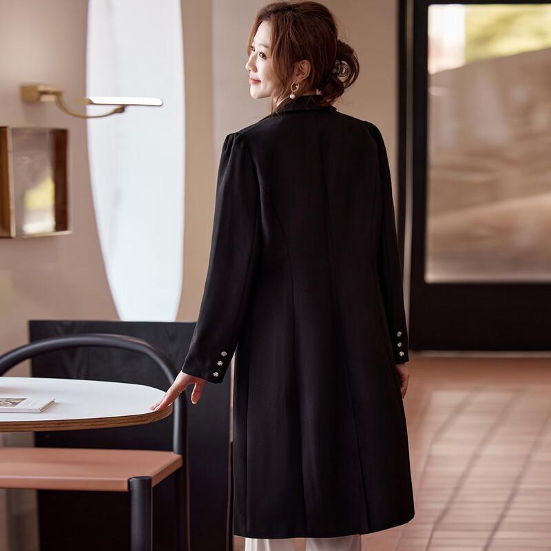 KAVON Women's Autumn/Winter Elegant Formal Trench Coat