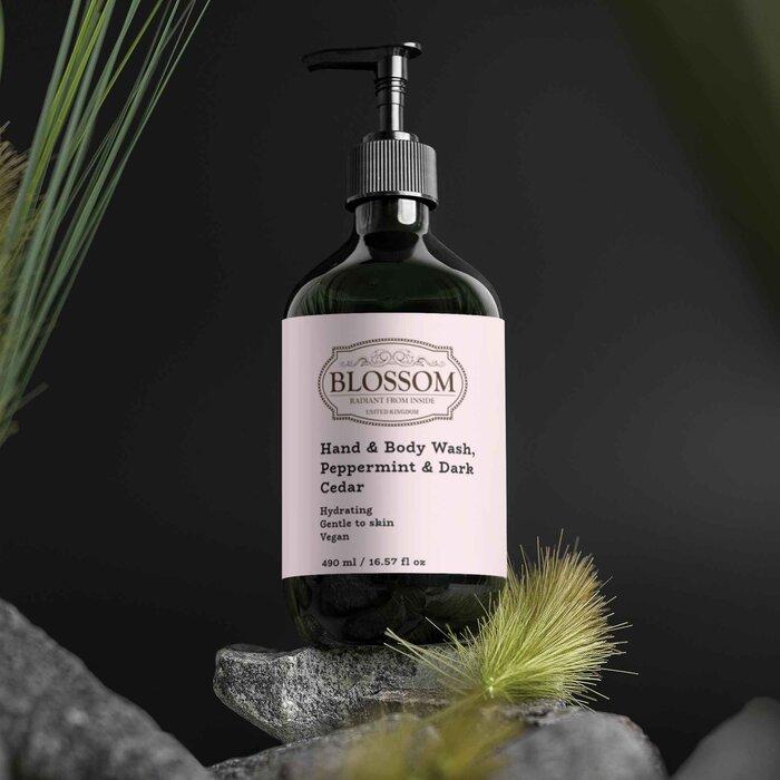 Blossom Blossom Hand & Body Wash, Peppermint & Dark Cedar