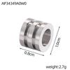 CARLIDANA Simple Stainless Steel Handmade Beads Titanium Steel Striped Through-hole Spacer Necklace Bracelet Jewelry Findings