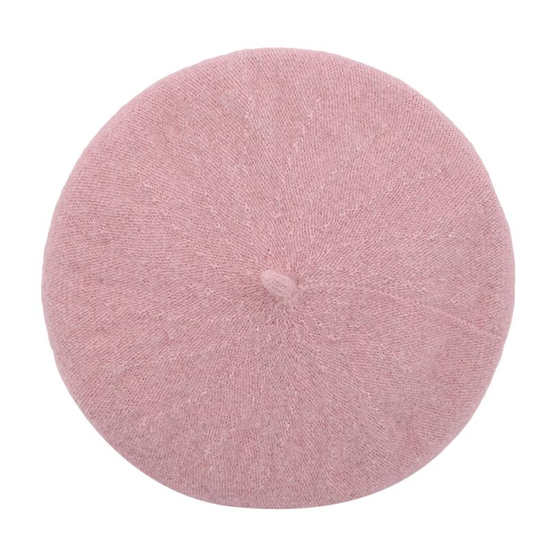 Modische Baby Baskenmütze für Mädchen Wolle Vintage Kinder Strickmütze Kinder Malermütze Kleinkind Bonbonfarbe Haaraccessoires