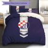 GNK Dinamo Zagreb Pattern Bedding Quilt Set  Home Decoration  Gift (1 * Duvet Cover + 2 * Pillowcase  Without Core)