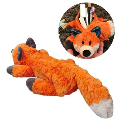 Federmäppchen Cartoon Fuchsform Große Kapazität Schüler Schreibwarentasche Reißverschluss Bleistifte Marker Make-up