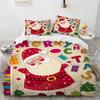 New 3D Print Christmas Santa Claus Comfortable Duvet Quilt Cover Pillowcase Bedding Set Children Bedroom Decoration Home Textile