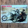 Segnali Metallici in Latta Design Retro Originale Pintree Easy Rider Decorazione Poster Stampa su Lamiera Spessa per Garage