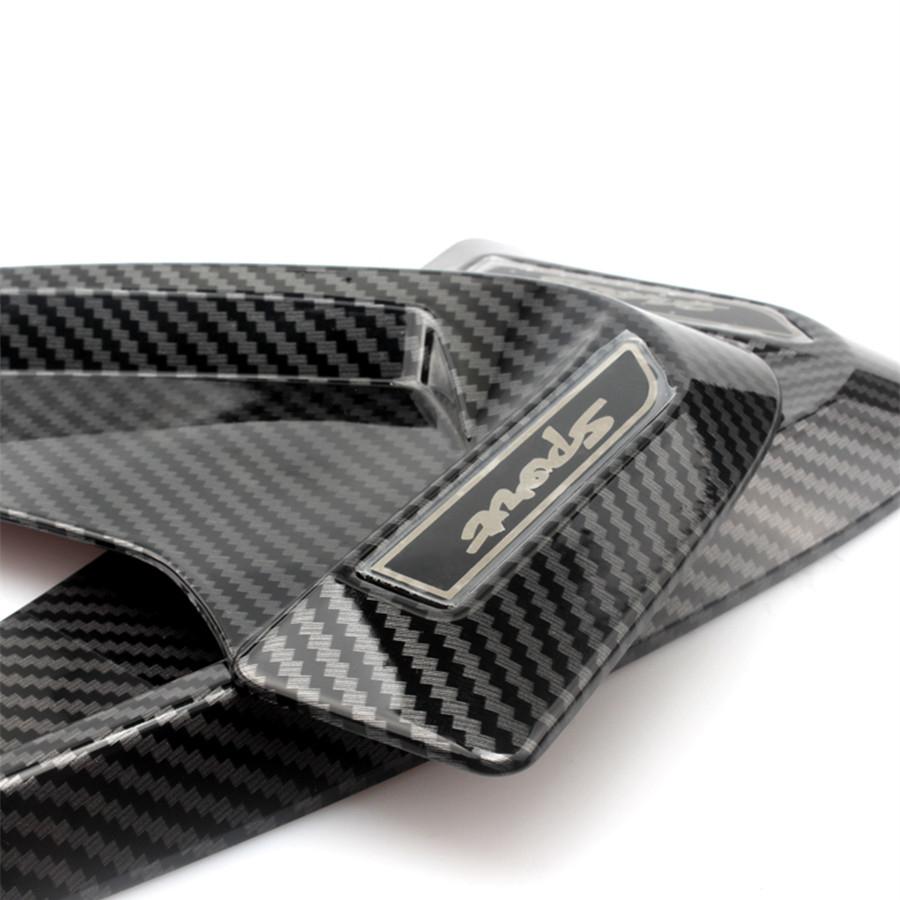 Pair Carbon Fiber Look Air Flow Vent Fenders Side Decor Sticker Cover Trim ABS