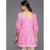 Libas Women's Pure Cotton Printed A-Line Kurtis (26097_Pink