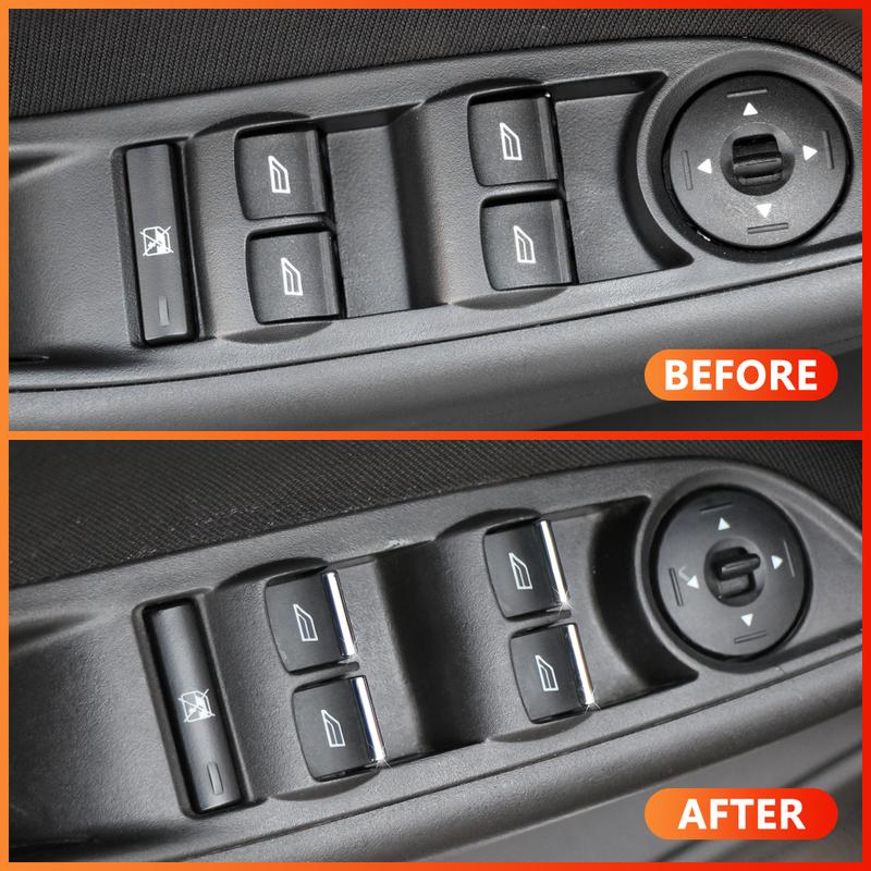 Car Windows Lifter Button Cover for Ford Focus 2 MK2 2005-2011 Focus 3 MK3 2012-2018 Window Control Panel Knob Trim Accessories