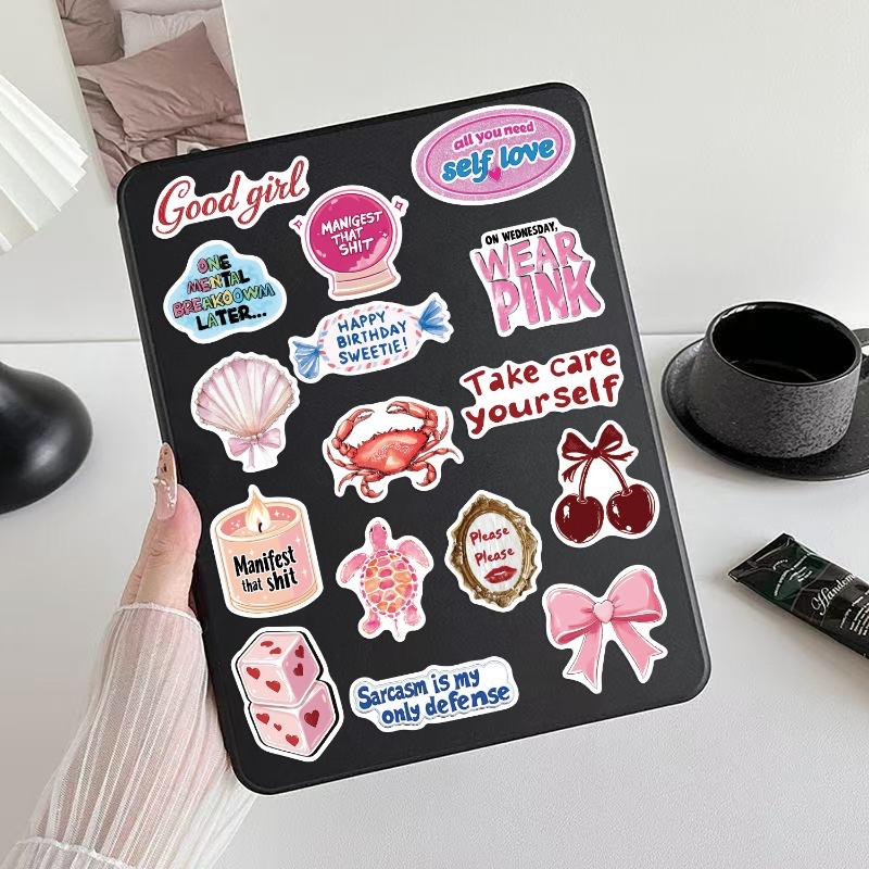 50 Pieces of New Cartoon Motivational Girl Stickers for Decorating Phone Cases, Water Bottles, Guitars and Waterproof Stickers