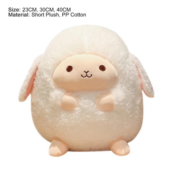 Stuffed Sheep Doll Full Filling Sleeping Accompany Elastic Cute Plush Sheep Cushion for Entertainment